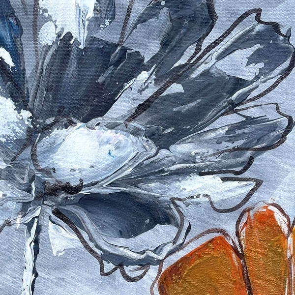 花　絵画／Abstract Flower／ブンガ（花）／アートパネル／ペインティング-アジアンライフスタイルチャナン　公式通販